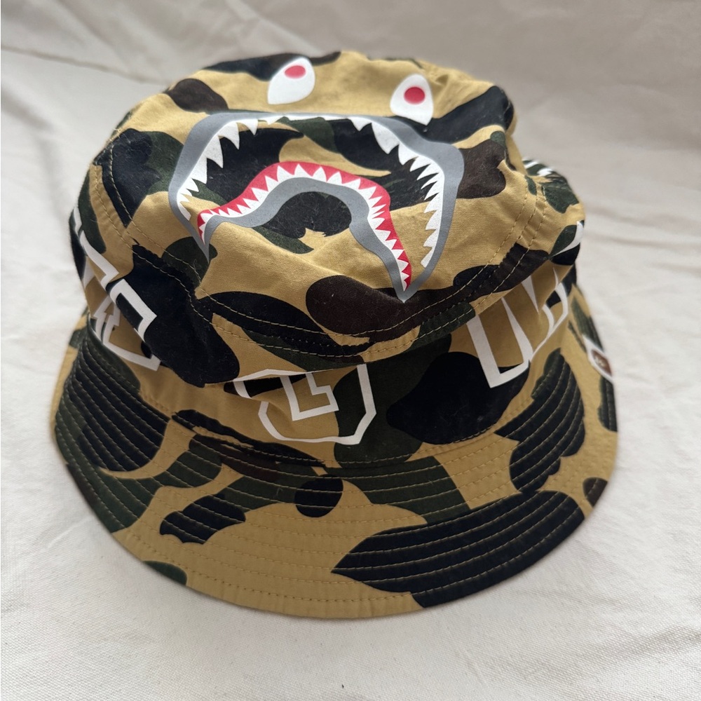 A bathing ape bape shark bucket hat camo